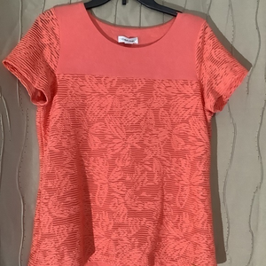 Calvin Klein Women’s Short Sleeve‎ Peach/Orange Shirt